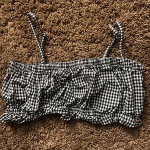 Cropped Plaid Tank Top